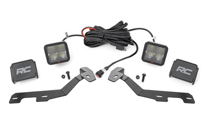 LED Light Kit Ditch Mount 2 Inch Spectrum Pair Spot Ram 1500 (19-26) Rough Country