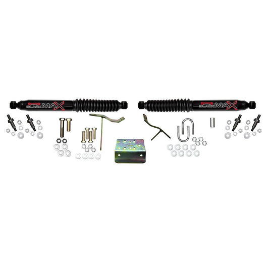 Steering Stabilizer Dual Kit Black Dual Kit Incl. Mounting Brackets Mounting Hardware Skyjacker
