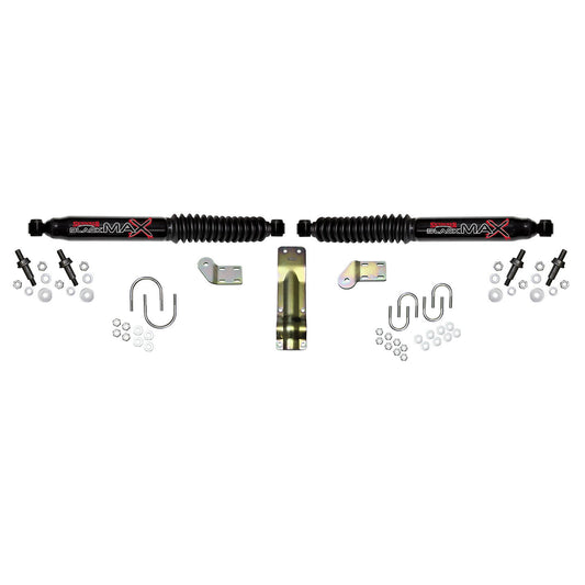 Steering Stabilizer Dual Kit Black Dual Kit For 4-8.5 Inch Lifts Skyjacker