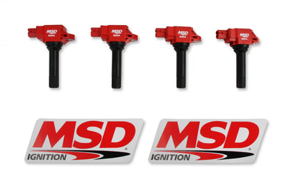Coil Blaster Series Red 4-Pack Fits Subaru, Scion And Toyota 2.0L Boxer 2015-2019, Black 4-Pack MSD Ignition