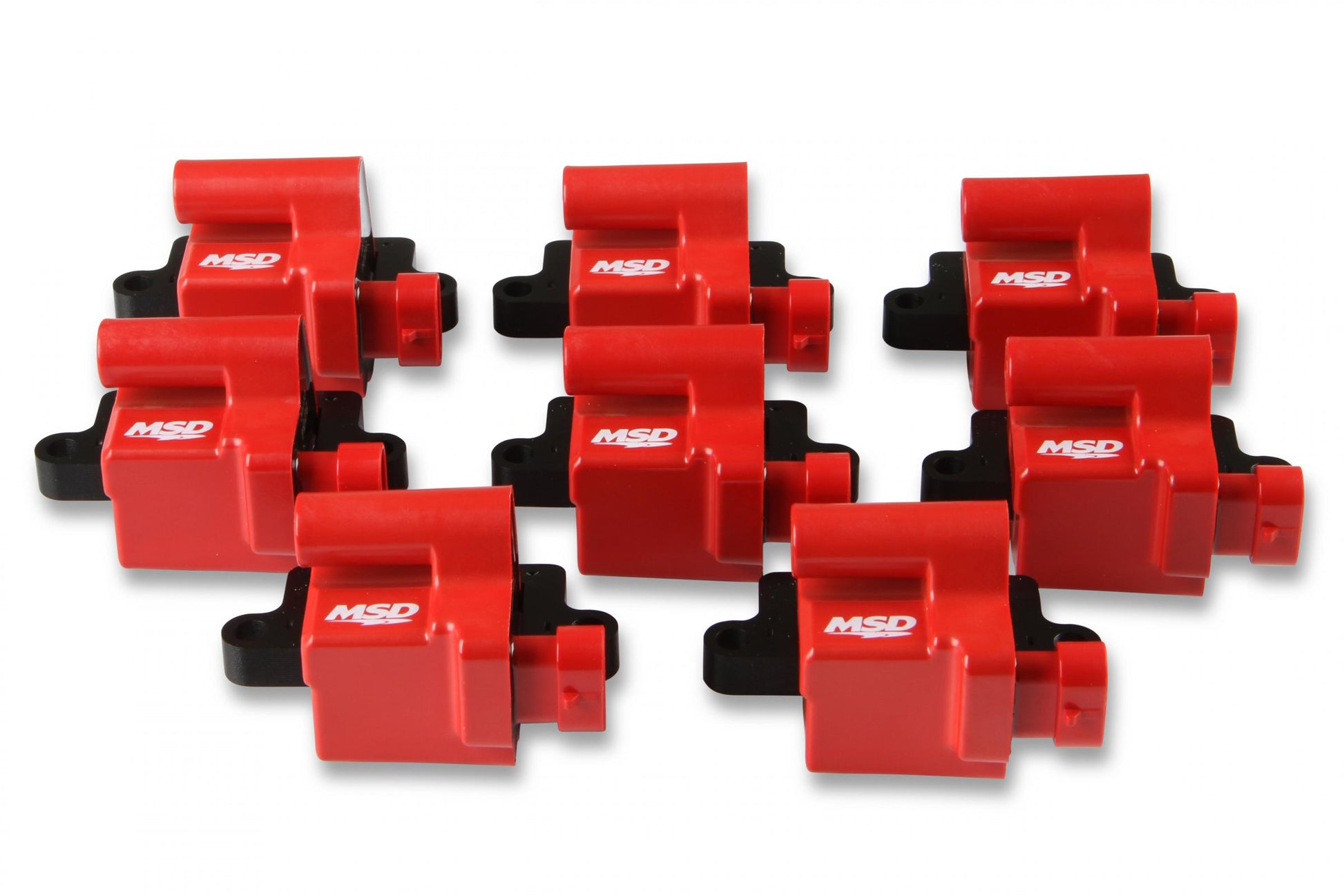 Coil GM LS Blaster Series L-Series Truck Engine Red 8-Pack 1999-2007 GM L-Series Truck Engines 12558693/19355500 Replacement MSD Ignition-1
