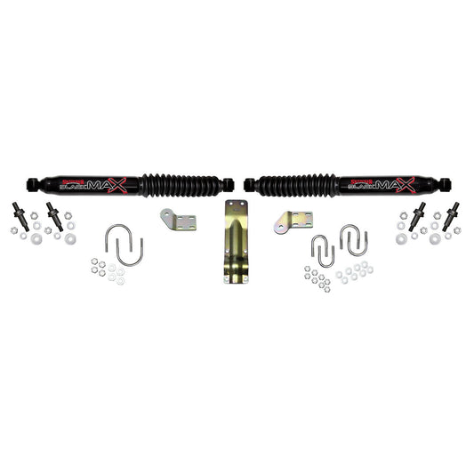 Steering Stabilizer Dual Kit Black Dual Kit w/3.75 Inch Axle Tube Skyjacker