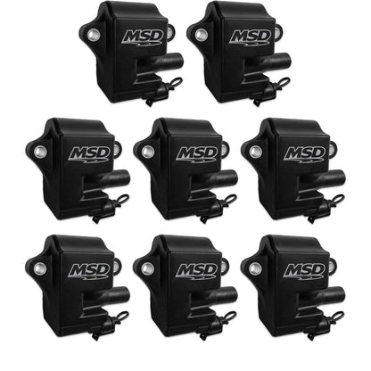 Coil Pro Power Series GM LS1/Ls6 Engines 8-Pack 1997-2004 GM Cars W/Vin G/S 1998-2006 GM Trucks W/Vin E/D (8Th Digit) Additional 2-Pin Connector MSD Ignition-4