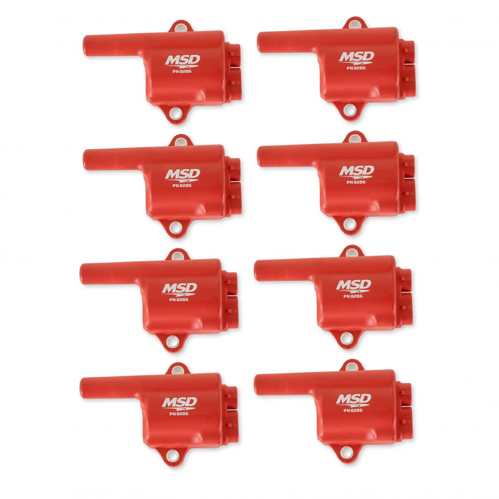 Coil Pro Power Series GM LS Truck Style Red 8-Pack 1999-2007 GM Trucks 4.8/5.3/6.0L 2003-2007 Hummer 6.0L Vin Z/N/T/V/U/B/P (8Th Digit) MSD Ignition