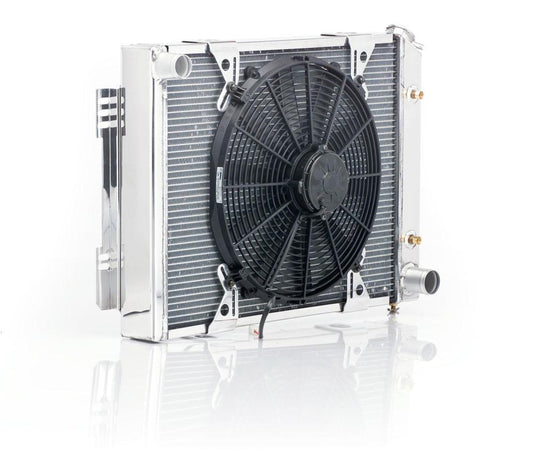 Radiator Module Factory-Fit Polished Finish for 67-69 Camaro, Firebird 64-65 Chevelle/El Camino/Malibu 68-79 Nova w/Auto Trans Radiator Be Cool