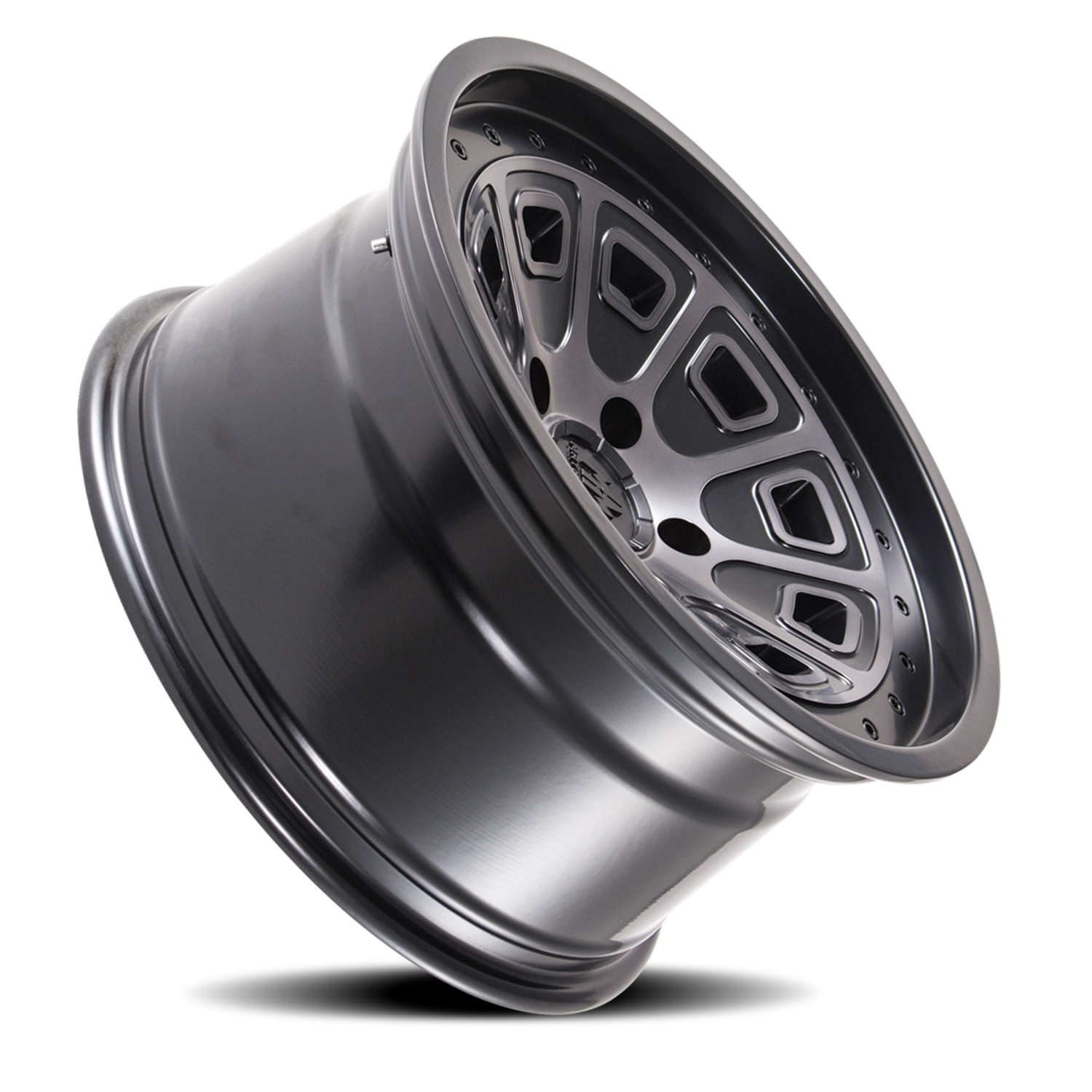 Offroad Flat Iron 8301 MB 20x9 Dark Tint Black Cast Aluminum Mayhem Wheels-2