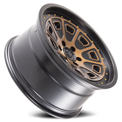 Offroad Flat Iron 8301 BRZ 20x9 Bronze Tint Black Cast Aluminum Mayhem Wheels-2