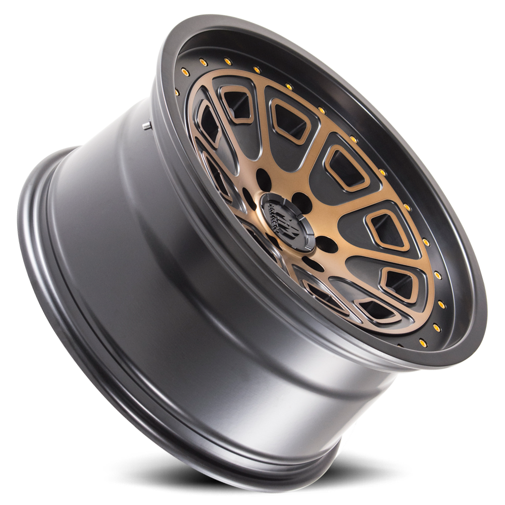 Offroad Flat Iron 8301 BRZ 20x9 Bronze Tint Black Cast Aluminum Mayhem Wheels