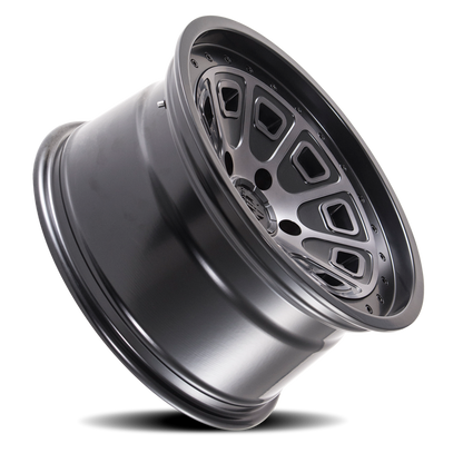 Offroad Flat Iron 8301 MB 18x9 Dark Tint Black Cast Aluminum Mayhem Wheels-1