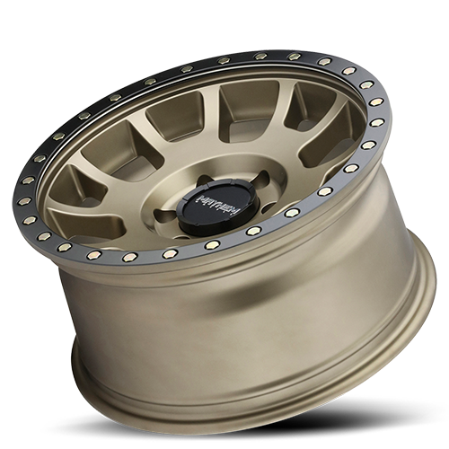Offroad Scout 8302 GD 20x9 Matte Black Lip Gold Cast Aluminum Mayhem Wheels-2