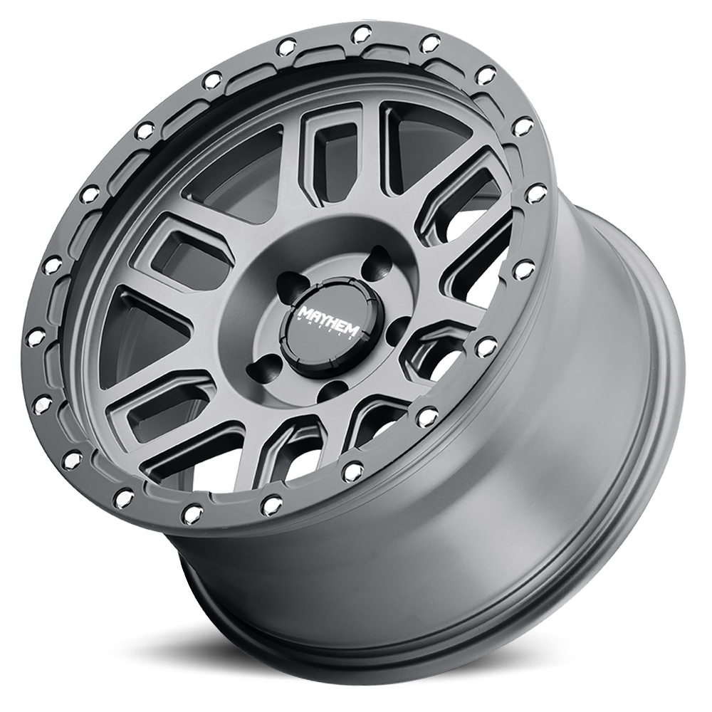 Offroad Delta 8304 GY 20x9 Matte Black Lip Gunmetal Cast Aluminum Mayhem Wheels-5