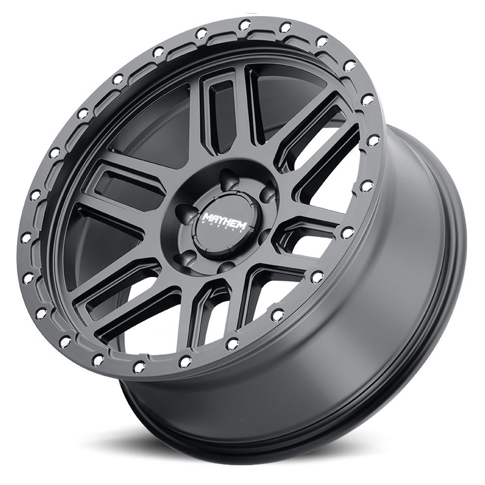 Offroad Delta 8304 MB 17x9 Matte Black Lip Black Cast Aluminum Mayhem Wheels-1