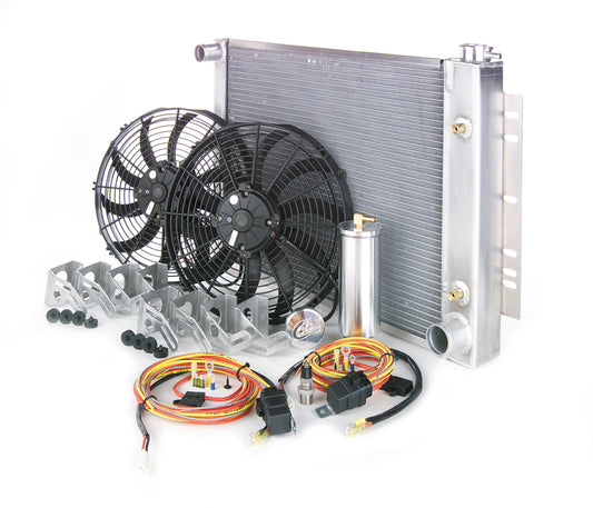 Radiator Module Direct-Fit Polished Finish for 80-84 Ford Bronco/F150/F250/F350 Pickup Radiator Be Cool-1