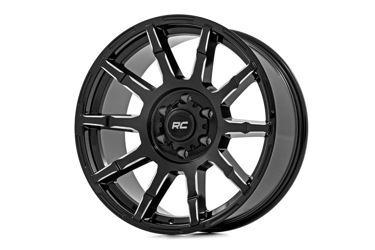 83 Series Wheel One-Piece Gloss Black 20x9 Rough Country-6