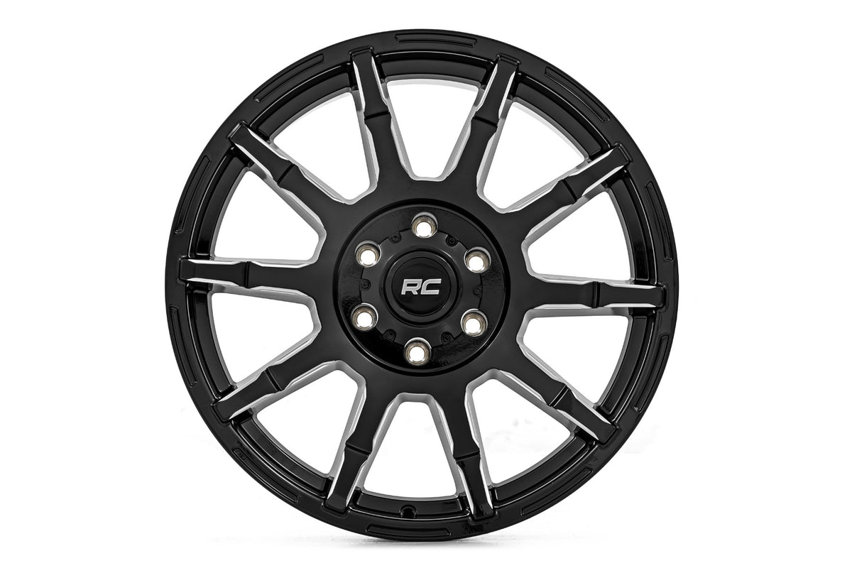83 Series Wheel One-Piece Gloss Black 20x9 Rough Country-13