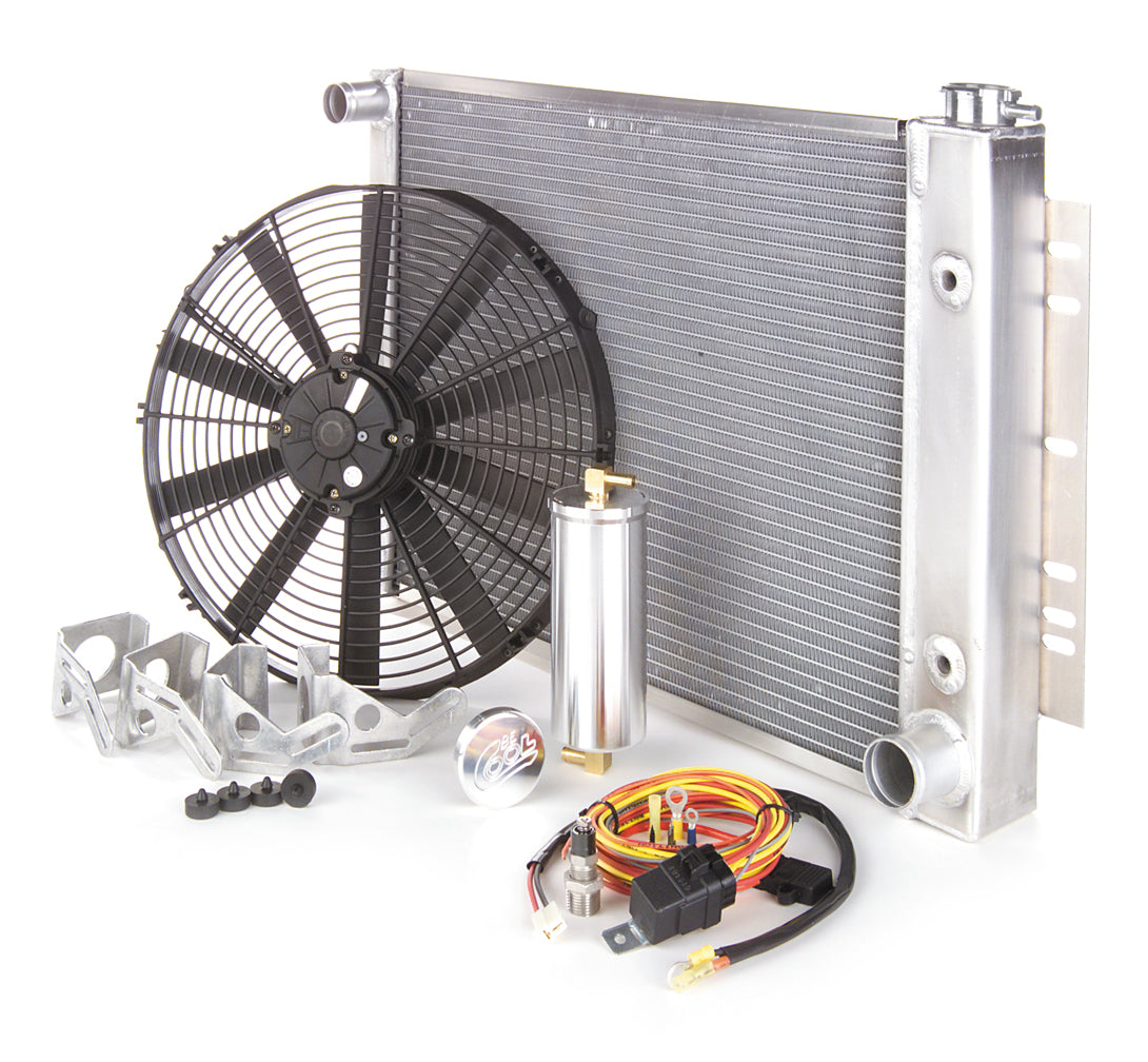 Radiator Module Direct-Fit Polished Finish for 47-54 GMC C/K 100 Series 1/2, 3/4, 1 Ton Carrier Pickup Radiator Be Cool