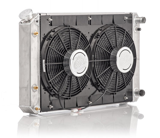 Radiator Module Direct-Fit Polished Finish for 70-81 Camaro LS-2/LS-3/LS7 w/Auto Trans Radiator Be Cool-1