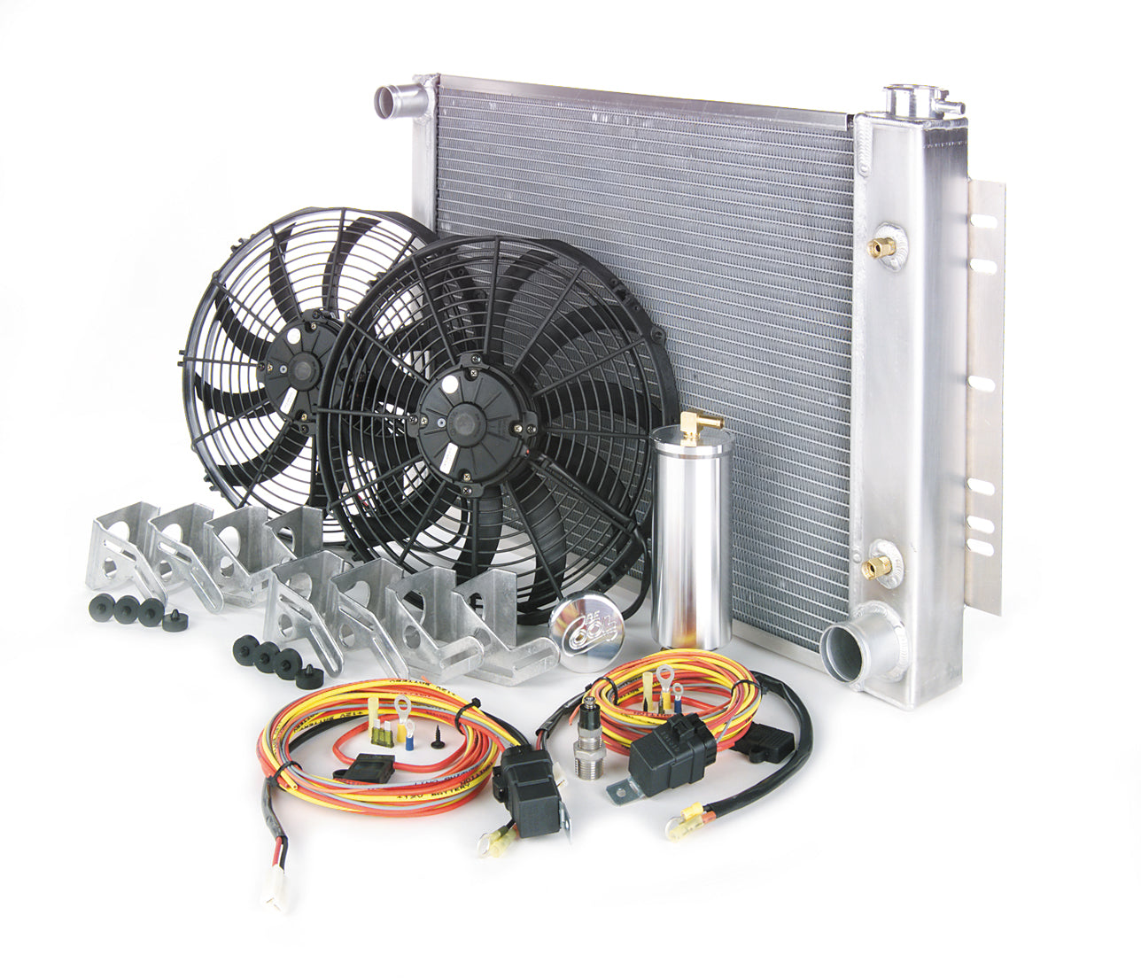 Radiator Module Factory-Fit Polished Finish for 94-04 GMC S15 Pickup/S15 Jimmy LT-1 w/Auto Trans Radiator Be Cool