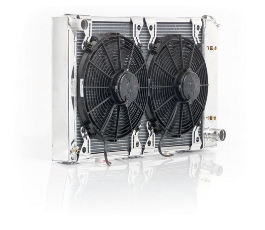 Radiator Module Factory-Fit Polished Finish for 68-77 Buick 71-79 Chevrolet 68-77 Oldsmobile 69-79 Pontiac w/Auto Trans Radiator Be Cool