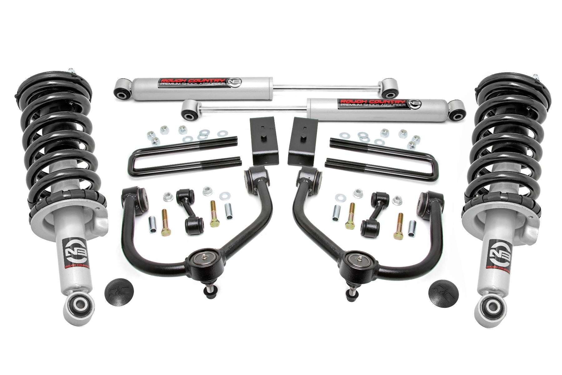 Rough Country 3 Inch Lift Kit N3 Struts and Shocks 17-21 Nissan Titan 4WD Rough Country