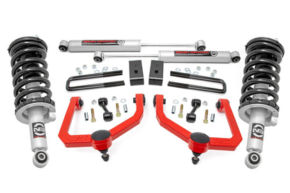 3 Inch Lift Kit N3 Struts & Shocks Red Nissan Titan 2WD/4WD (2004-2024) Rough Country