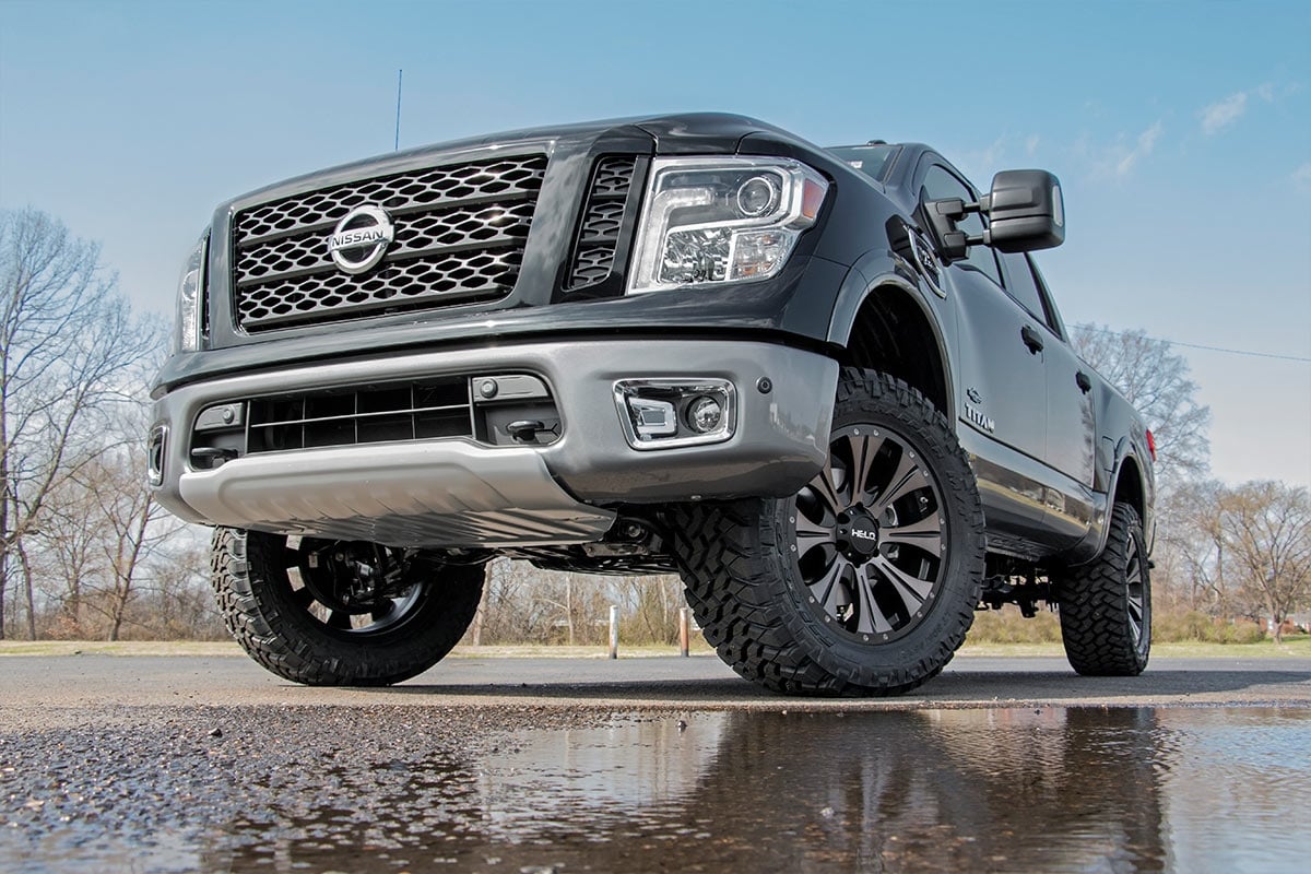 3 Inch Lift Kit N3 Struts & Shocks Red Nissan Titan 2WD/4WD (2004-2024) Rough Country-2