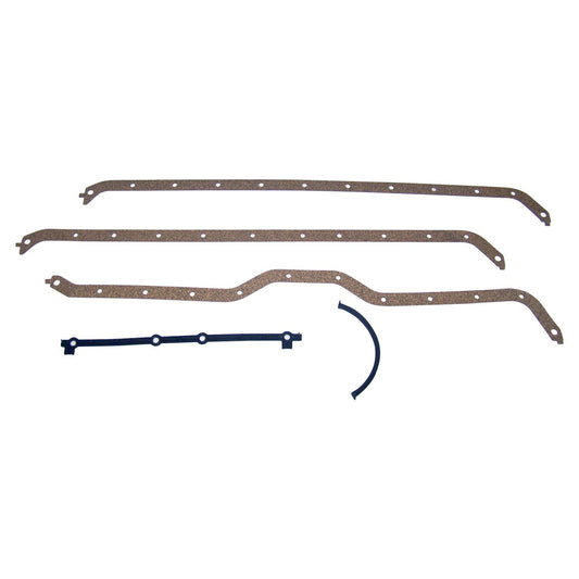 4-Piece Engine Oil Pan Gasket Set for Misc 65-91 Jeep Models w/ 3.8L, 4.0L, 4.2L Crown Automotive