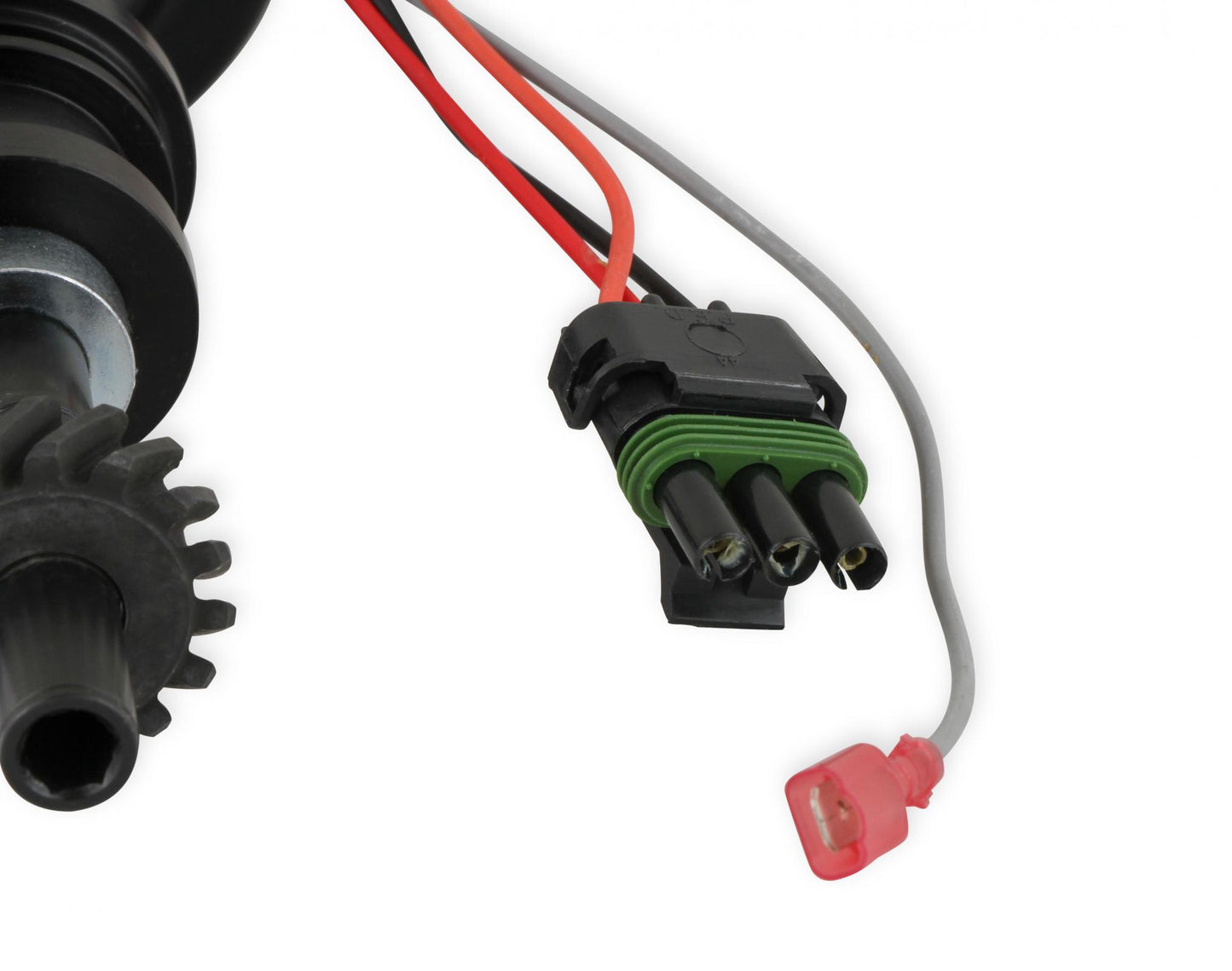 Ready-To-Run Black Marine Distributor Ford 351C-460, Steel Gear 'S Black Marine Distributor With Small Diameter Cap And Ready To Run W/Steel Gear, No Box Needed MSD Ignition-3