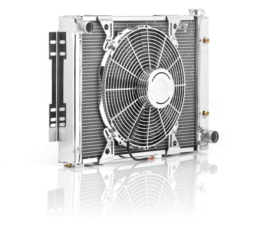 Radiator Module Factory-Fit Polished Finish Show and Go for 67-69 Camaro 64-65 Chevrolet Chevelle/El Camino/Malibu 67-69 Firebird w/Auto Trans Radiator Be Cool