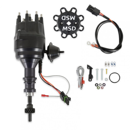 Black Ford 289/302 Ready-To-Run Distributor Black Ready-To-Run Distributor Stealthy Good Looks To Your Chevy, Ford Or Chrysler A Snap MSD Ignition