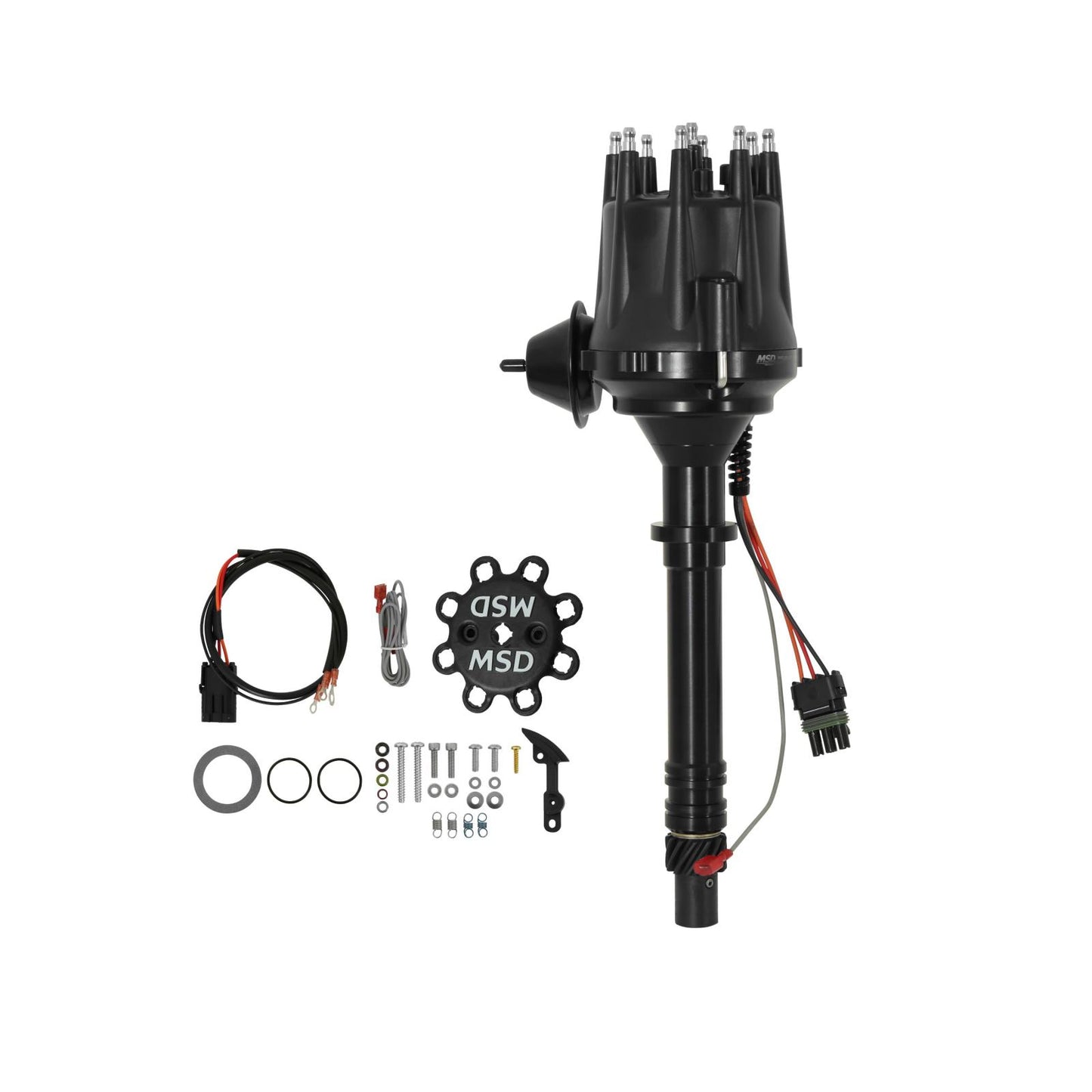 Black Chevy V8 W/Internal Module Distributor Black Ready-To-Run Distributors Include A Built-In Module-No Control Required MSD Ignition