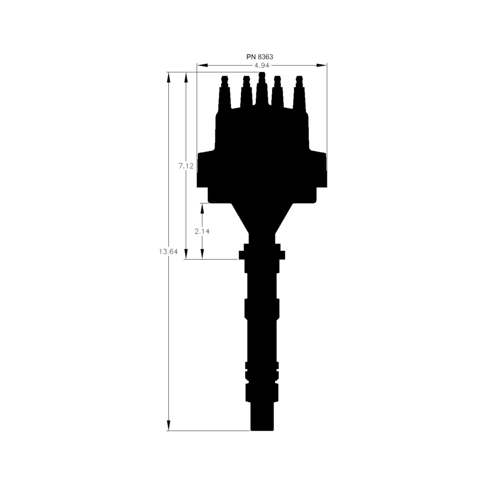 Cadillac V8 Distributor W/Vacuum Advance Fits 368, 425, 472 And 500 Cadillac V8. Must Be Used With An 6, 7 Or 8-Series . Includes Vacuum Advance MSD Ignition-5