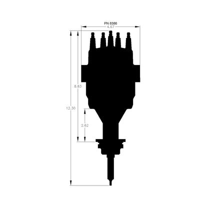 Chrysler 383-400 Ready-To-Run Distributor Fits 383, 400 Chryslers. Ready-To-Run Distributors Include A Built-In Module. No Control Required. Includes A Built-In Rev Limiter MSD Ignition-5