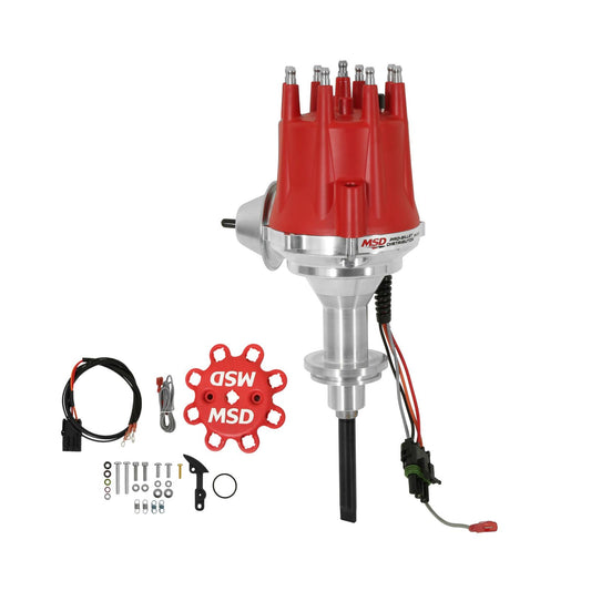 Chrysler 392 Ready-To-Run Distributor Fits Early Hemi 392. Ready-To-Run Distributor Includes A Built-In Module. No Control Required. Includes A Built-In Rev Limiter MSD Ignition