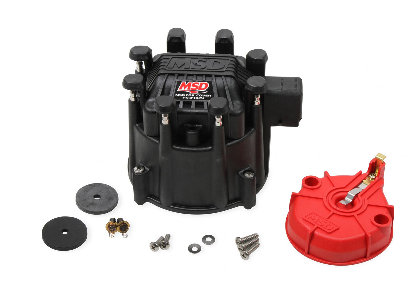Black Extreme Output Hei Cap/Rotor Kit Black Distributor Cap / Cap And Rotor Kit MSD Ignition