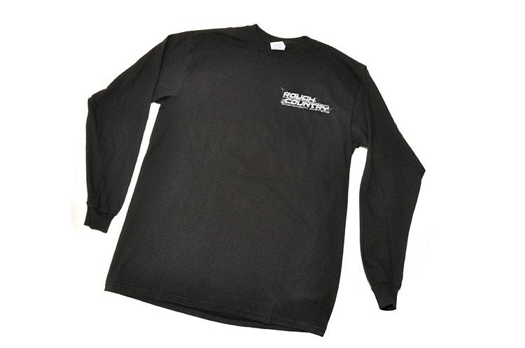 Long Sleeve T 100 Percent Preshrunk Cotton Front logo Back Jeep design Color Black Rough Country-4
