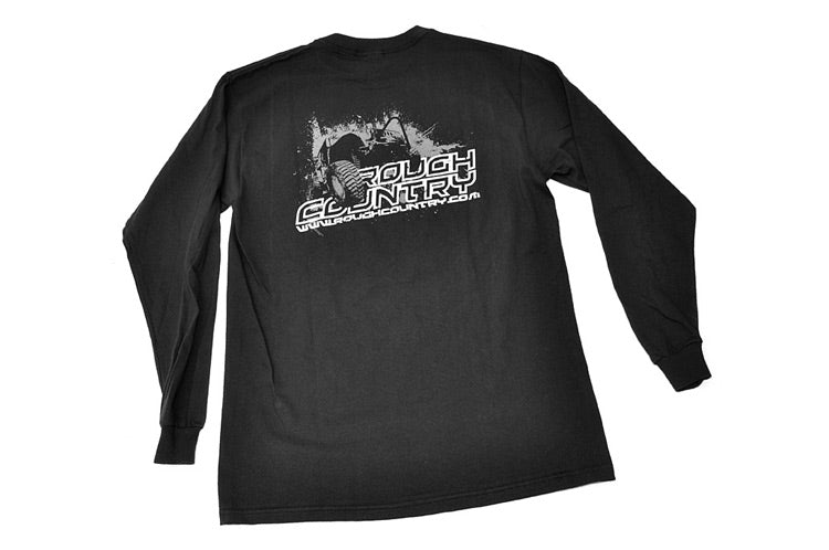 Long Sleeve T 100 Percent Preshrunk Cotton Front logo Back Jeep design Color Black Rough Country