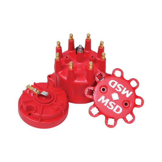Red Cap/Rotor Kit Kit Contains Small Diameter Cap, Pn 8431 And Race Rotor, Pn 8467 MSD Ignition