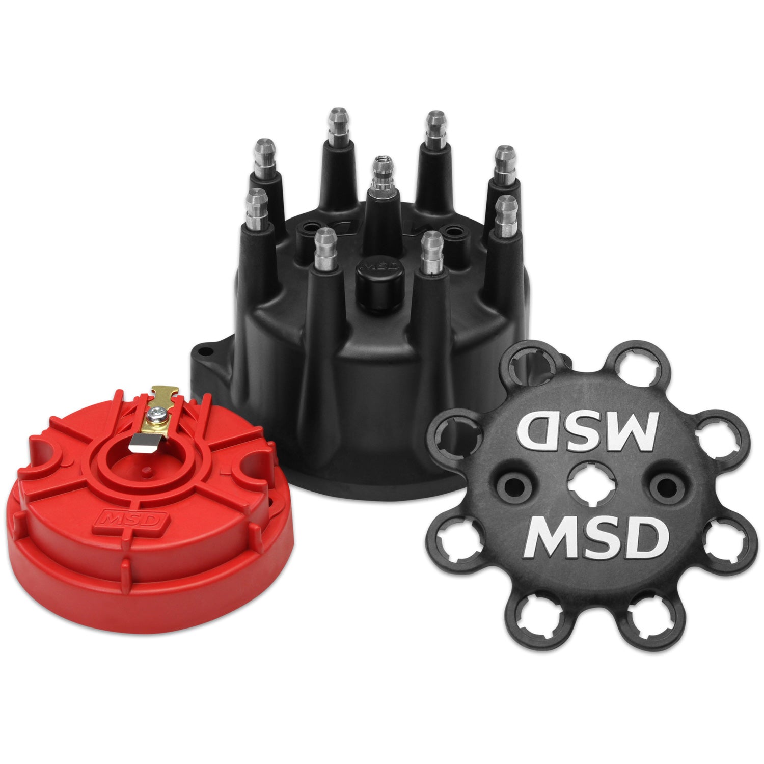 Black Small Diameter Cap And Rotor Kit Kit Contains Small Diameter Cap, Pn 84313 And Race Rotor, Pn 8467 MSD Ignition