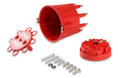 Red Cap/Rotor Kit The Kit Includes Cap, Pn 8433 And Race Rotor, Pn 8467 MSD Ignition-2