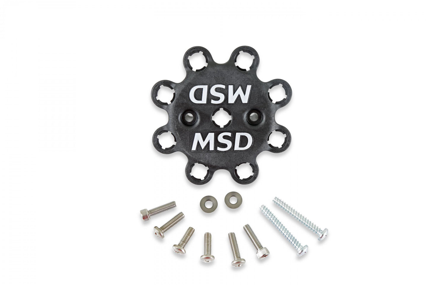 Black Chevy V8 Hei Distributor Cap And Rotor The Kit Includes Cap, Pn 84333 And Race Rotor, Pn 8467 MSD Ignition-1
