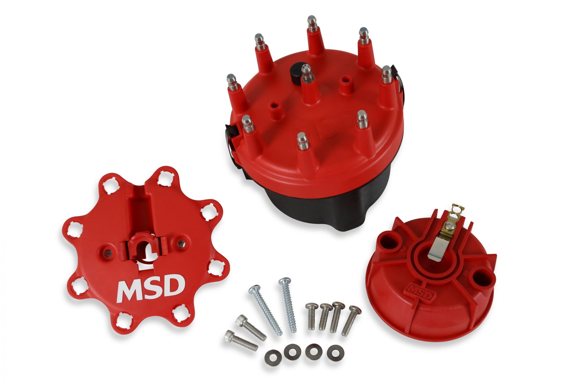 Cap-A-Dapt Kit, Fixed Rotor Spark Plug Style Terminals Are Used On The Cap For Tight Connections That Will Not Vibrate Loose MSD Ignition