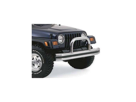 Double Tube Front/Rear Bumper for 1976-1983 Jeep CJ5, 1976-1986 Jeep CJ7, 1997-2006 Jeep Wrangler TJ, 1987-1995 Jeep Wrangler YJ, Stainless Steel Rampage