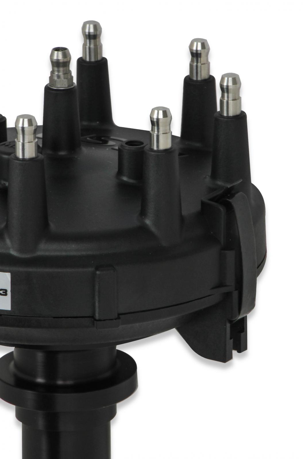 Black Chevy Low-Profile Crank Trigger Distributor Black Low-Profile Chevy Racing Distributor MSD Ignition-3