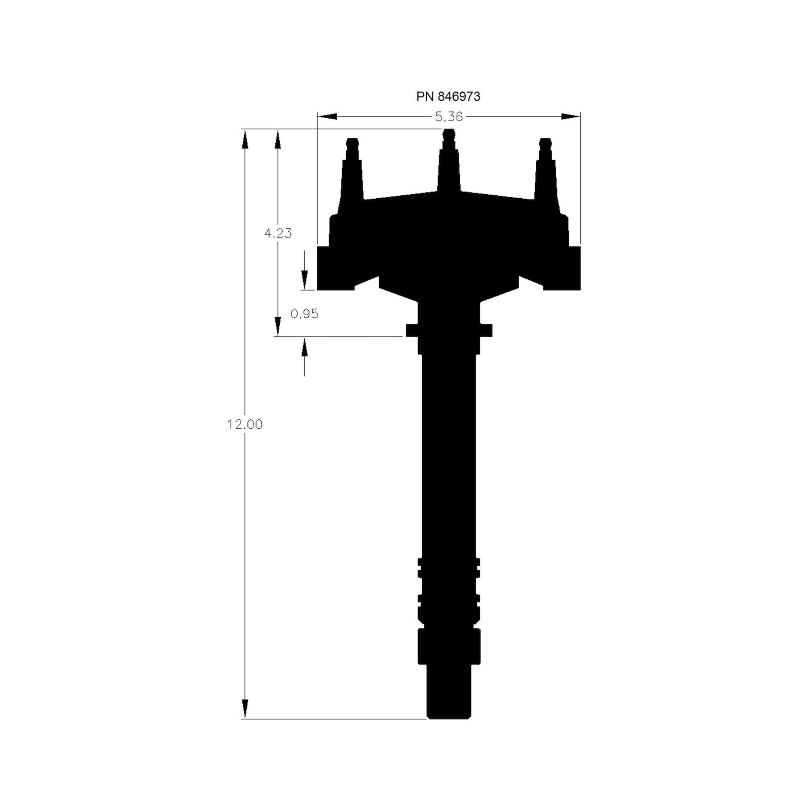 Black Chevy Low-Profile Crank Trigger Distributor Black Low-Profile Chevy Racing Distributor MSD Ignition-5
