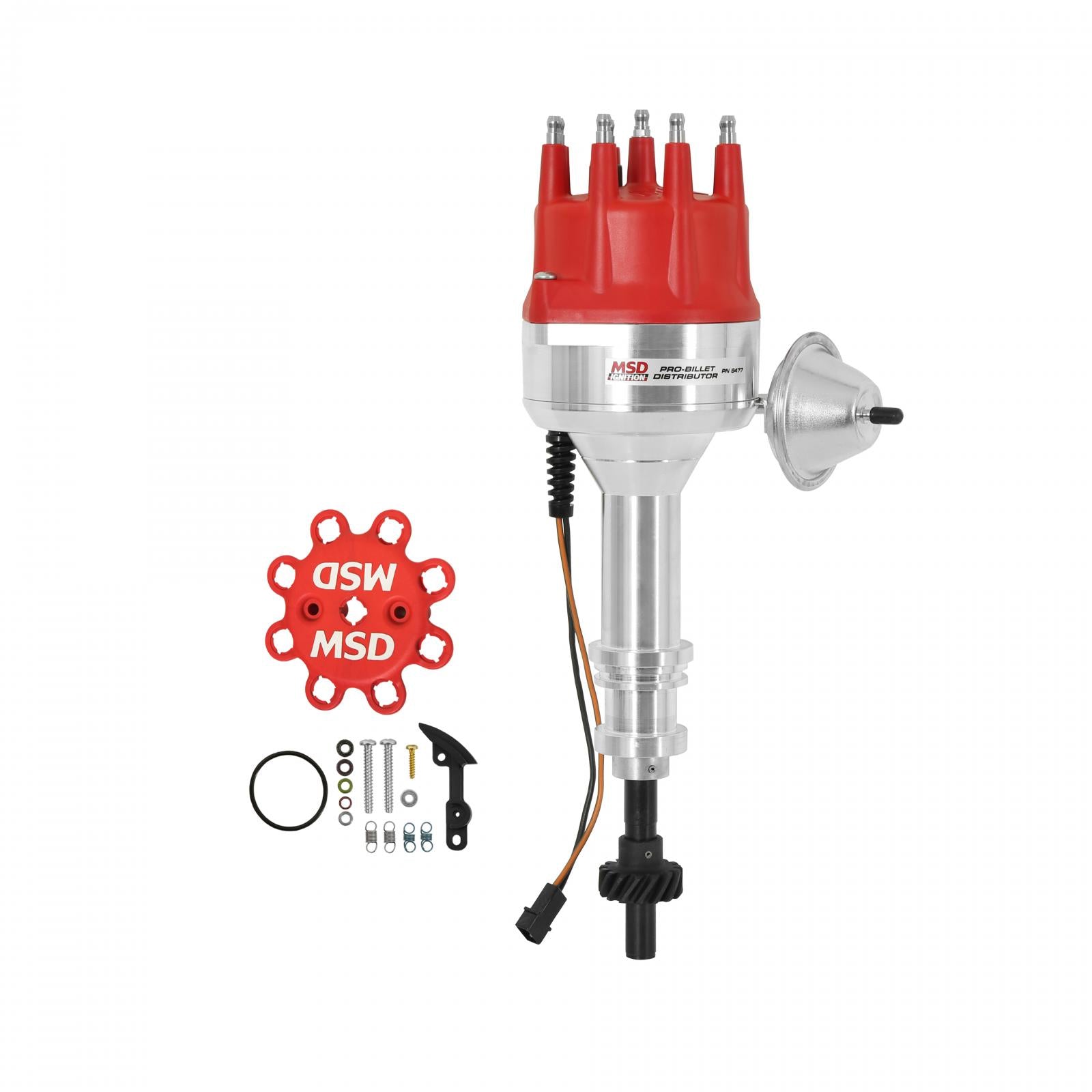 Ford 351C-460 Street Pro-Billet Distributor Small Diameter Distributor For 351C-460, Includes Iron Gear And Vacuum Advance. Must Be Used With An 6, 7 Or 8-Series MSD Ignition