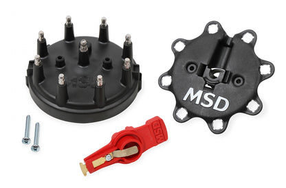Black Distributor Cap/Rotor Kit, /Ford V8 Tfi Black Distributor Cap / Cap And Rotor Kit MSD Ignition
