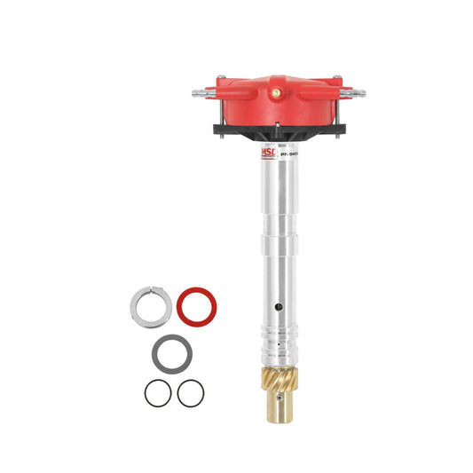 Super Tall Block Crab Cap Distributor, Chevy V8 Low-Profile, Tall Block, Racing Distributor Must Be Used With An 6, 7 Or 8-Series And A Crank Trigger MSD Ignition