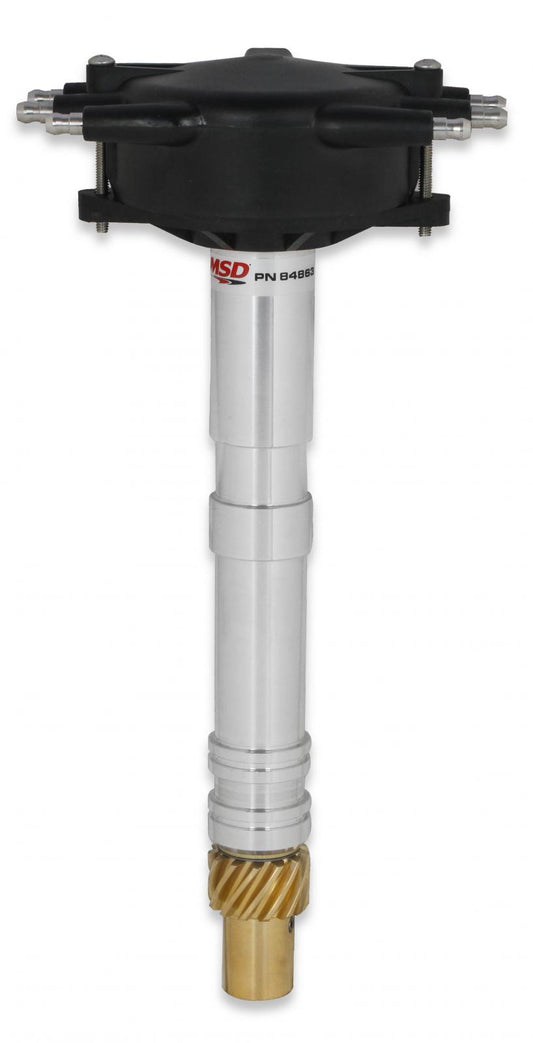 Chevy Super Tall Block Black Crab Cap Distributor Low-Profile, Tall Block Racing Distributor MSD Ignition