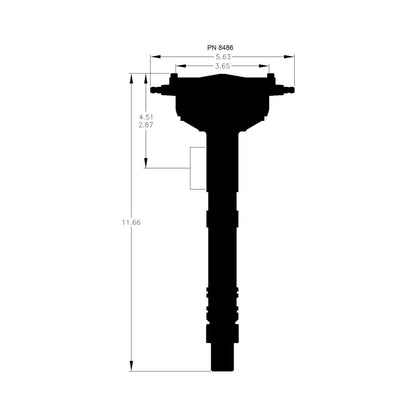 Super Tall Block Crab Cap Distributor, Chevy V8 Low-Profile, Tall Block, Racing Distributor Must Be Used With An 6, 7 Or 8-Series And A Crank Trigger MSD Ignition-5